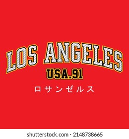 Los Angles Typography Graphic Vector For T-shirt