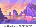 Los Cabos Mexico sunset seascape dramatic rock formations boats colorful sky tranquil water coastal landscape travel destination