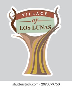 Los Lunas on a white background