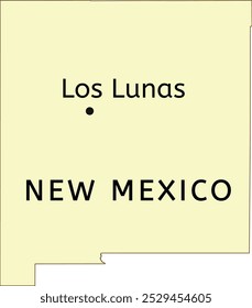 Los Lunas village location on New Mexico state map