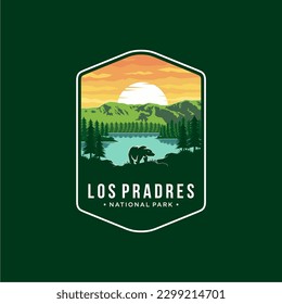 los padres National Forest emblem patch logo illustration on dark background