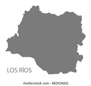 Los Rios Chile Map in grey