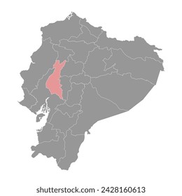 Los Rios Province map, administrative division of Ecuador. Vector illustration.