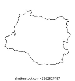 Los Rios region map, administrative division of Chile.