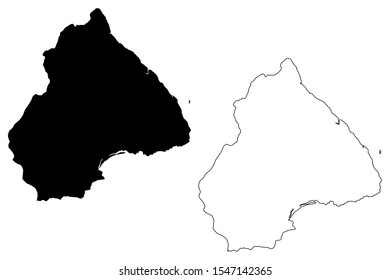 Los Santos Province (Republic of Panama, Provinces of Panama) map vector illustration, scribble sketch Los Santos map