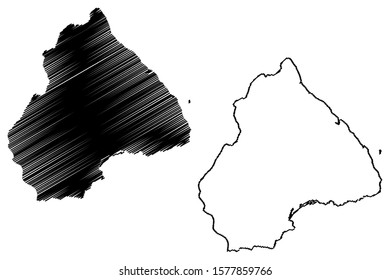 Los Santos Province (Republic of Panama, Provinces of Panama) map vector illustration, scribble sketch Los Santos map