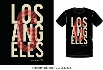 Los-Angeles Text print for men's 