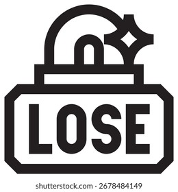 Ícone de vetor moderno perdido - Modelo de símbolo de ilustração mínima para design de interface do usuário do aplicativo móvel da Web