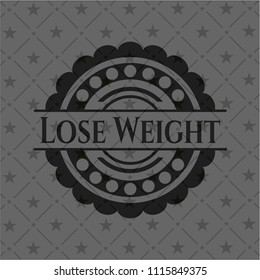 Lose Weight black emblem. Vintage.