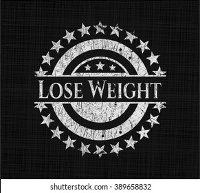Lose Weight chalk emblem, retro style, chalk or chalkboard texture
