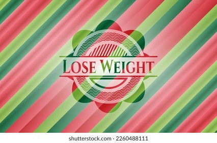 Lose Weight christmas colors style badge. Vector Illustration. Detailed. 