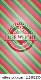 Lose Weight christmas style badge..
