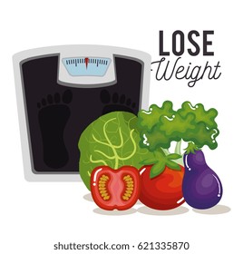lose weight concept icons
