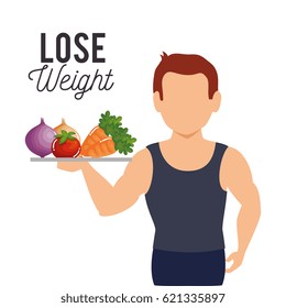 lose weight concept icons