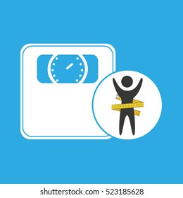 Lose Weight Concept Weight Scale Icon Vector Illustration Eps 10