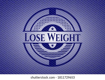 Lose Weight denim background. Vector Illustration. Detailed. 