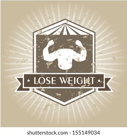 lose weight design over gray background vector illustration