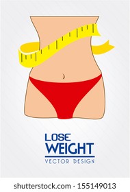 lose weight design over white background vector illustration
