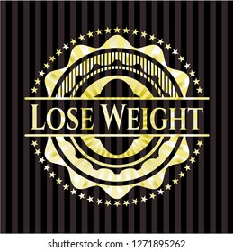 Lose Weight gold shiny emblem