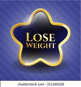 Lose Weight gold shiny emblem