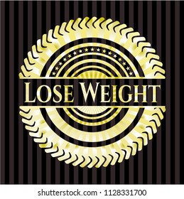 Lose Weight golden emblem or badge