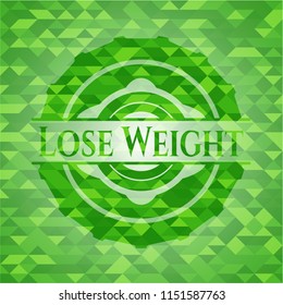Lose Weight green mosaic emblem