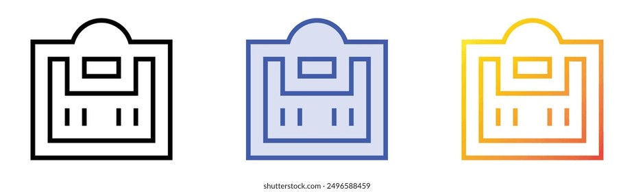 lose weight icon. Linear, Blue Fill and Gradient Style Design Isolated On White Background