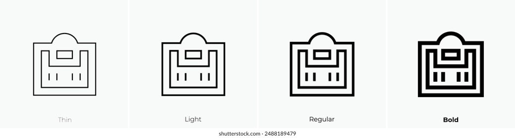 lose weight icon. Thin, Light Regular And Bold style design isolated on white background