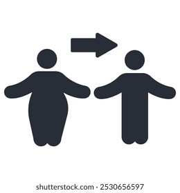 lose weight icon. vector.Editable stroke.linear style sign for use web design,logo.Symbol illustration.