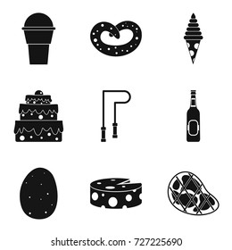 Lose weight icons set. Simple set of 9 lose weight vector icons for web isolated on white background
