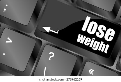 Lose weight on keyboard key button vector