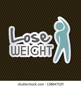 lose weight over black background. vector illustration