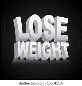 lose weight over black background  vector illustration