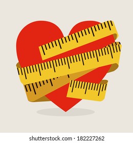 lose weight over  gray background vector illustration