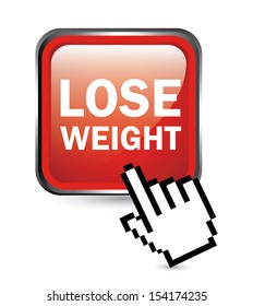 lose weight over white background  vector illustration