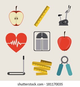 lose weight over white background vector illustration