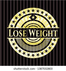 Lose Weight shiny emblem. Vector Illustration. Detailed.
