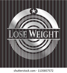 Lose Weight silver shiny emblem