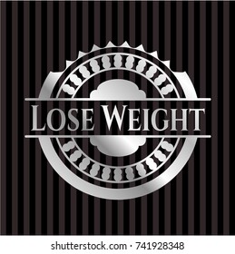 Lose Weight silvery shiny emblem