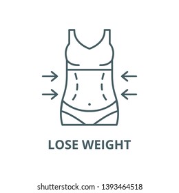 Lose weight vector line icon, linear concept, outline sign, symbol
