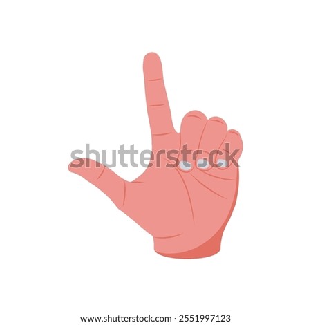 Loser Hand Gesture Icon, Vector illustration
