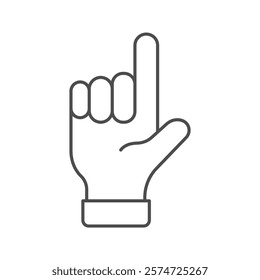 Loser Hand thinline icon , vector, pixel perfect, illustrator file