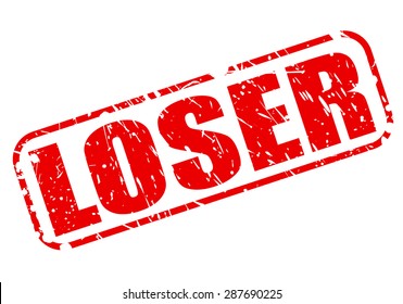 Loser red stamp text on white