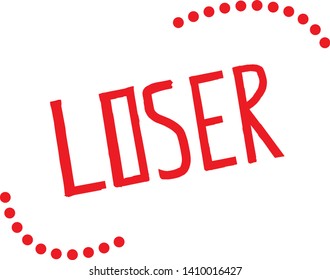 LOSER stamp on white background