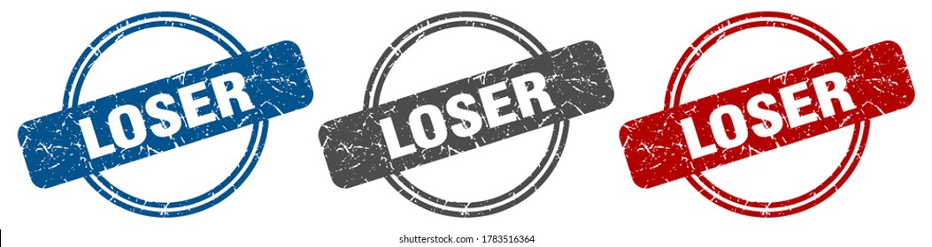 Loser Stamp. Loser Sign Set