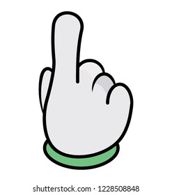 Middle Finger Gesture Finger Gesture Symbol Stock Vector (Royalty Free ...