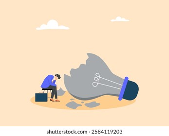 Losing motivation to work or exhausted from failed business
