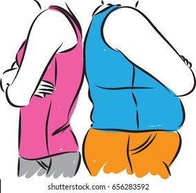 losing weight concept vector illustration