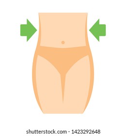 losing weight icon. flat illustration of losing weight vector icon for web