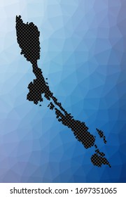 Geometrische Karte von Losinj. Stilform von Losinj im Low-Poly-Stil. Tolle Vektorillustration-Illustration auf Inseln.